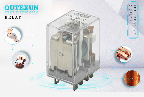 OTX13F继电器--8脚八脚3V5V9V12V24V48V110V220V10A常开常闭转换28×21.5×35,OUTEXUN,YYH,OTX电磁功率继电器,透明壳工业继电器