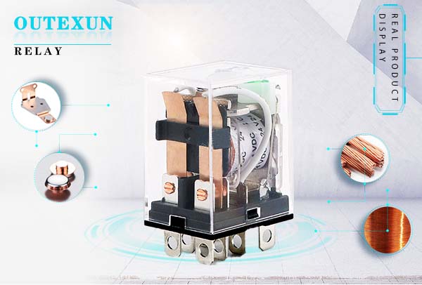 OTX13F继电器--8脚八脚3V5V9V12V24V48V110V220V10A常开常闭转换28×21.5×35,OUTEXUN,YYH,OTX电磁功率继电器,透明壳工业继电器