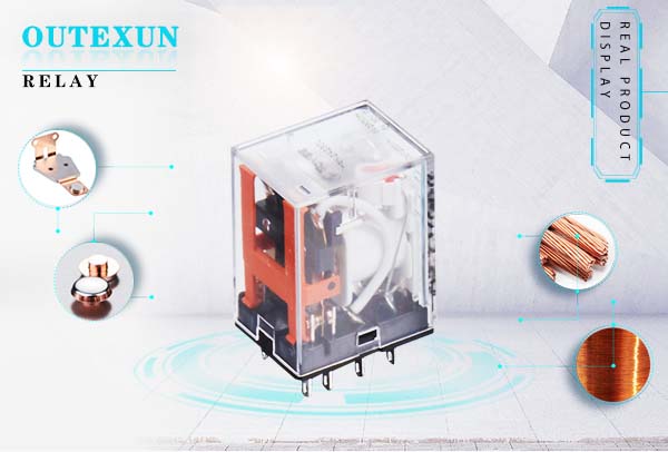 OTX13F继电器--8脚八脚3V5V9V12V24V48V110V220V10A常开常闭转换28×21.5×35,OUTEXUN,YYH,OTX电磁功率继电器,透明壳工业继电器