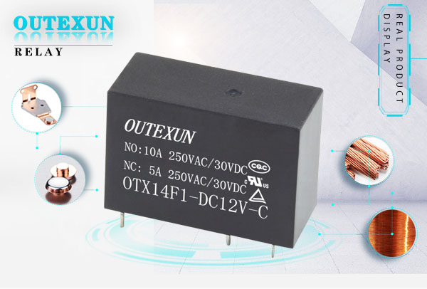 OTX14F1继电器--4脚六脚五脚5脚3V5V9V12V24V48V10A12A常开常闭转换29.5×13×20.6,OUTEXUN,YYH,OTX电磁功率继电器,