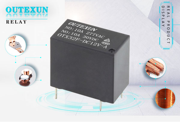 OTX32F继电器--4脚五脚四脚5脚3V5V9V12V24V48V10A5A16A常开常闭转换18.4 x 10.2 x 15.3,OUTEXUN,YYH,OTX电磁功率继电器,超小型继电器
