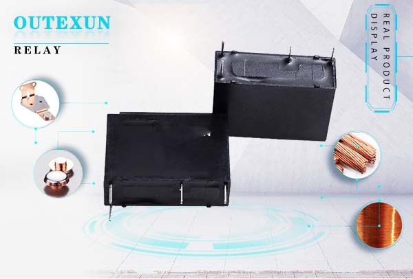 OTX46F继电器--4脚四脚3V5V9V12V24V48V10A常开20.5 x 7.2 x 15.3,OUTEXUN,YYH,OTX电磁功率继电器,