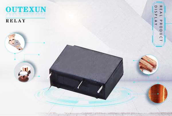 OTX46F继电器--4脚四脚3V5V9V12V24V48V10A常开20.5 x 7.2 x 15.3,OUTEXUN,YYH,OTX电磁功率继电器,