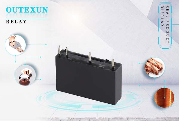 OTX49F继电器--4脚四脚3V5V9V12V24V48V5A常开20.0×5.0×12.5,OUTEXUN,YYH,OTX电磁功率继电器,超薄超小继电器