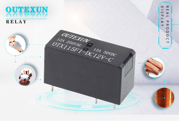 OTX115F1继电器--4脚六脚四脚6脚3V5V9V12V24V48V12A常闭常开转换29.5×12.7×15.7,OUTEXUN,YYH,OTX电磁功率继电器,