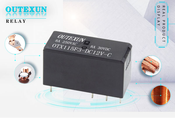 OTX115F3继电器--6脚六脚八脚8脚3V5V9V12V24V48V5A8A双开双闭常开转换29.5×12.7×15.7,OUTEXUN,YYH,OTX电磁功率继电器,