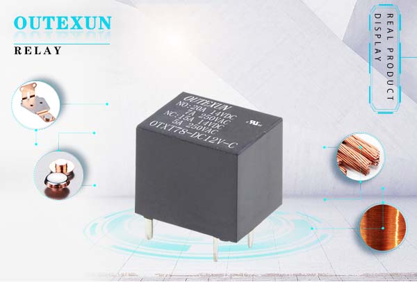 OTXT78继电器--4脚五脚四脚5脚3V5V9V12V24V48V20A7A常开常闭转换15.7×12.3×14,OUTEXUN,YYH,OTX电磁功率继电器,