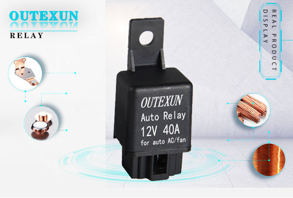 OTXV5继电器--4脚四脚12V24V40A常开26*26*24,OUTEXUN,YYH,OTX电磁功率继电器,