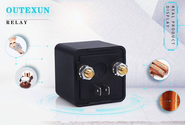 OTX84继电器--4脚四脚12V24V120A一组常开46×46×44.5,OUTEXUN,YYH,OTX电磁功率汽车继电器,