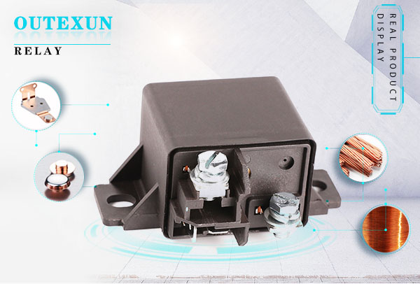 OTX87继电器--4脚四脚12V24V75A150A一组常开74.8×32.3×39,OUTEXUN,YYH,OTX电磁功率汽车继电器,